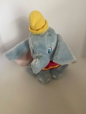 Disney Store Exclusive Gray Dumbo With Yellow Hat 12" Stuffed Animal Plush Toy